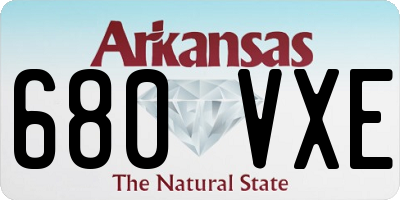 AR license plate 680VXE