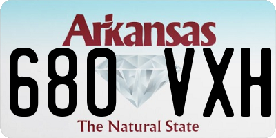 AR license plate 680VXH