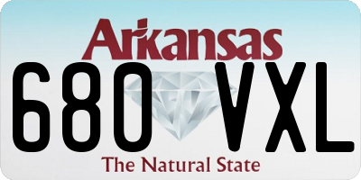 AR license plate 680VXL
