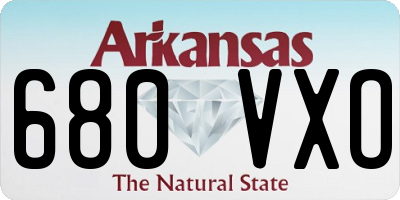 AR license plate 680VXO