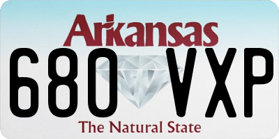 AR license plate 680VXP