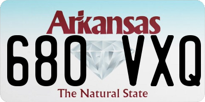 AR license plate 680VXQ