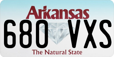AR license plate 680VXS