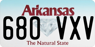 AR license plate 680VXV