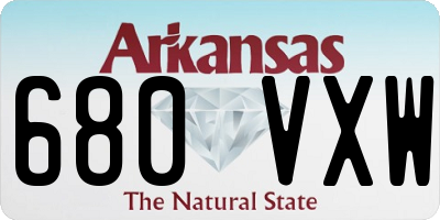 AR license plate 680VXW