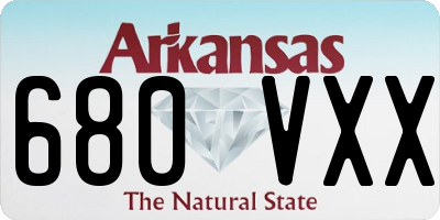 AR license plate 680VXX