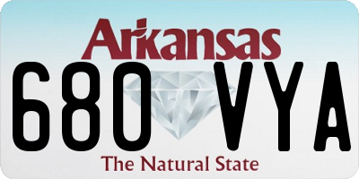 AR license plate 680VYA