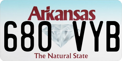 AR license plate 680VYB