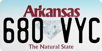 AR license plate 680VYC