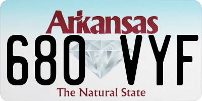 AR license plate 680VYF