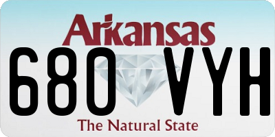 AR license plate 680VYH