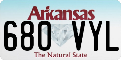 AR license plate 680VYL