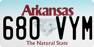 AR license plate 680VYM
