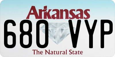 AR license plate 680VYP