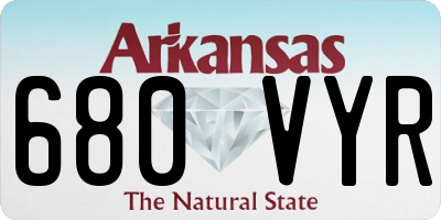 AR license plate 680VYR