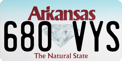AR license plate 680VYS