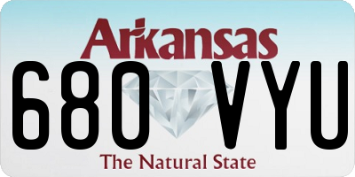 AR license plate 680VYU
