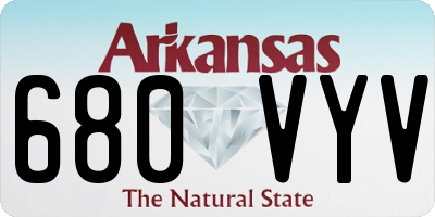 AR license plate 680VYV