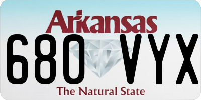 AR license plate 680VYX