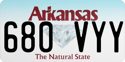 AR license plate 680VYY