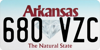 AR license plate 680VZC
