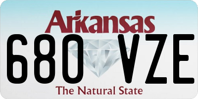 AR license plate 680VZE