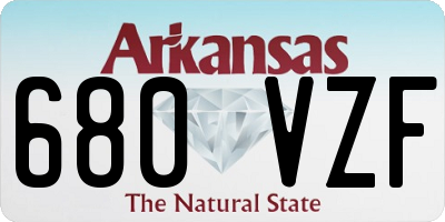 AR license plate 680VZF