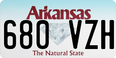 AR license plate 680VZH