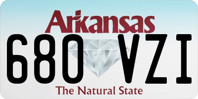 AR license plate 680VZI
