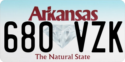 AR license plate 680VZK
