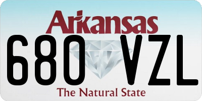 AR license plate 680VZL