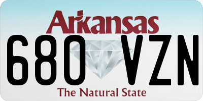 AR license plate 680VZN