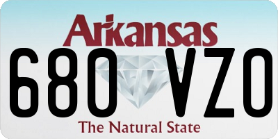 AR license plate 680VZO