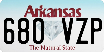 AR license plate 680VZP
