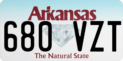 AR license plate 680VZT