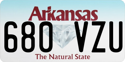 AR license plate 680VZU