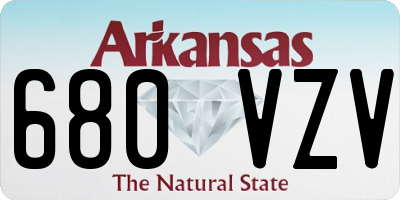 AR license plate 680VZV