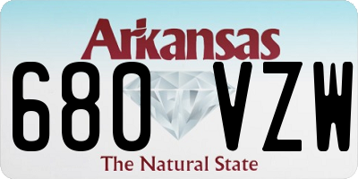 AR license plate 680VZW