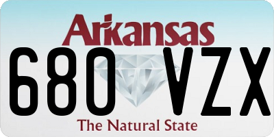 AR license plate 680VZX