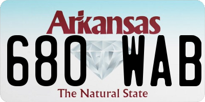 AR license plate 680WAB