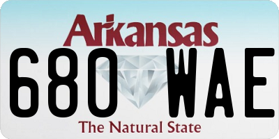 AR license plate 680WAE