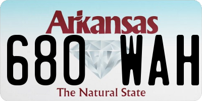 AR license plate 680WAH