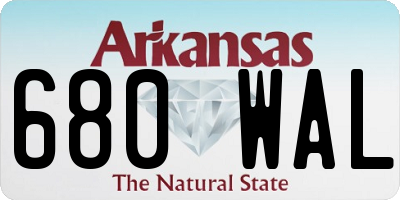 AR license plate 680WAL