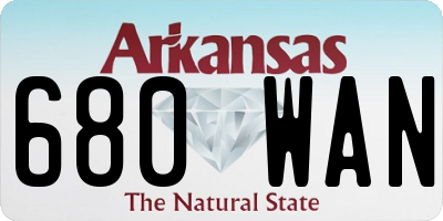 AR license plate 680WAN