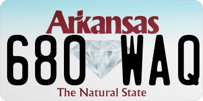 AR license plate 680WAQ