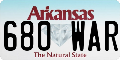 AR license plate 680WAR