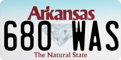 AR license plate 680WAS