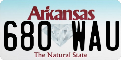 AR license plate 680WAU