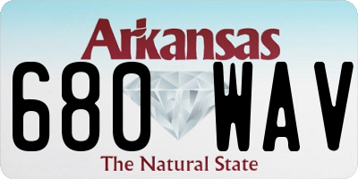 AR license plate 680WAV