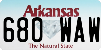 AR license plate 680WAW
